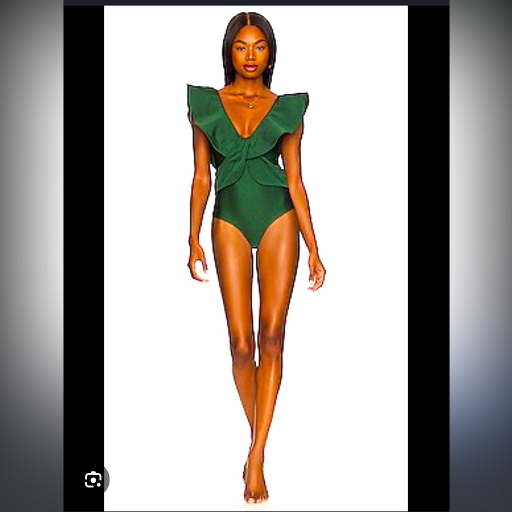 Johanna Ortiz emerald green one piece swimsuit, XL